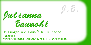 julianna baumohl business card